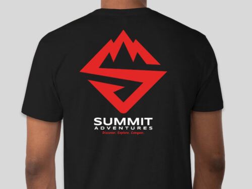 back of black men's short sleeve t-shirt